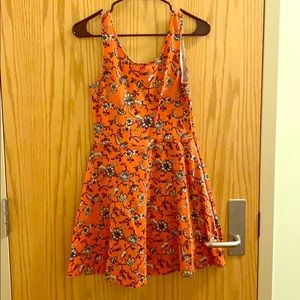 Orange Skater Dress